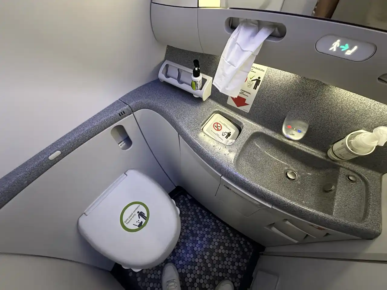 Aeromexico 787-8 Business Class from Seoul to Mexico City: Lavatories