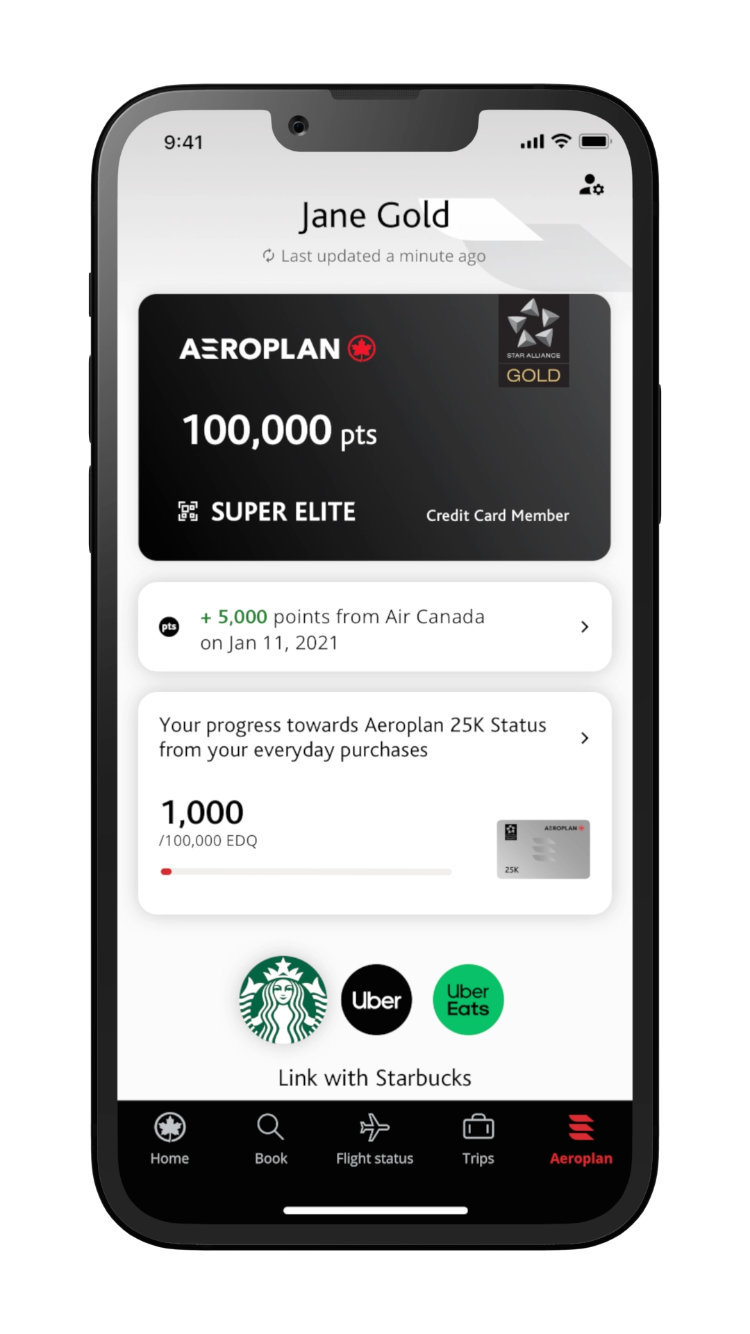 Aeroplan Mobile App.