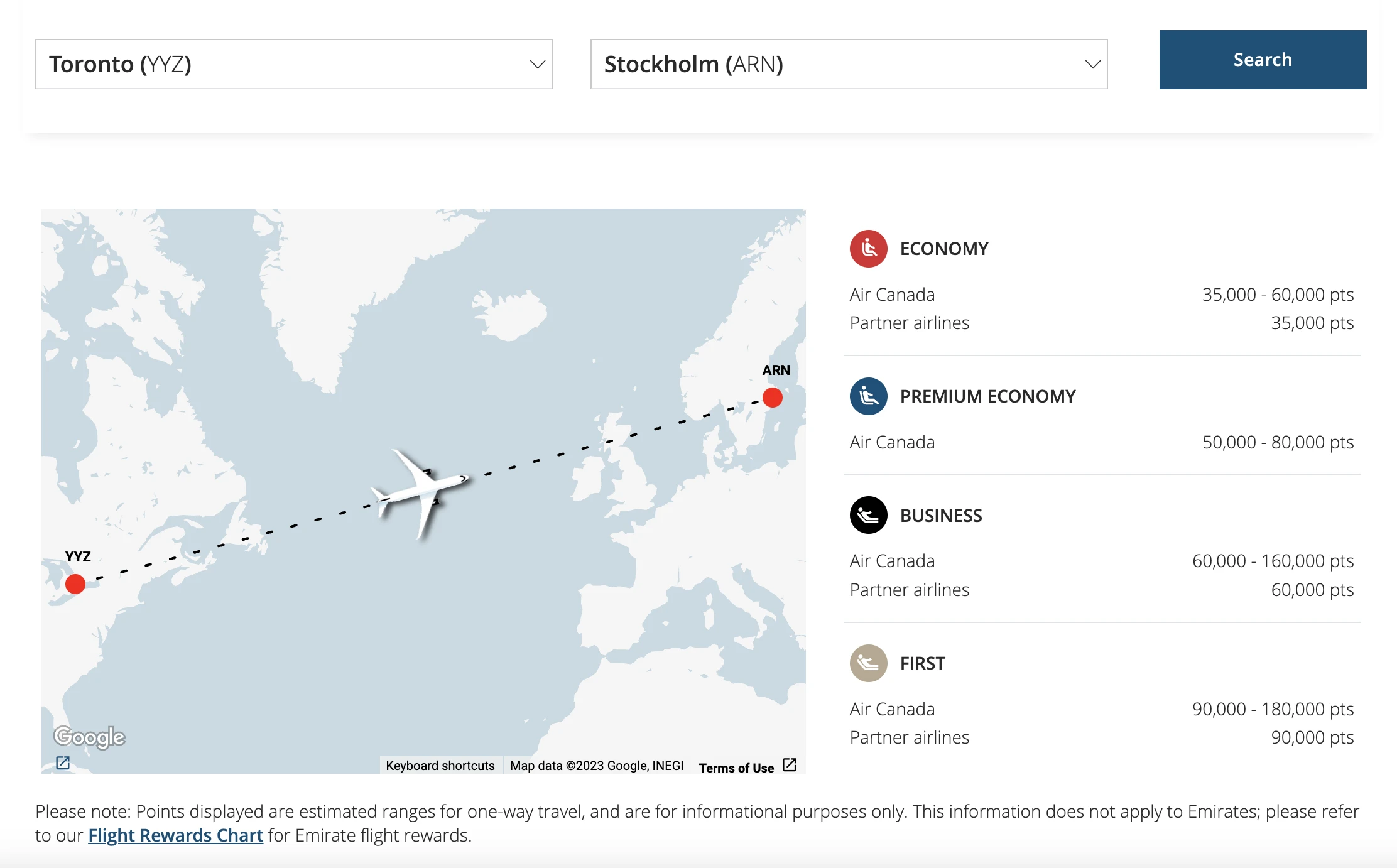 Aeroplan Points Predictor.