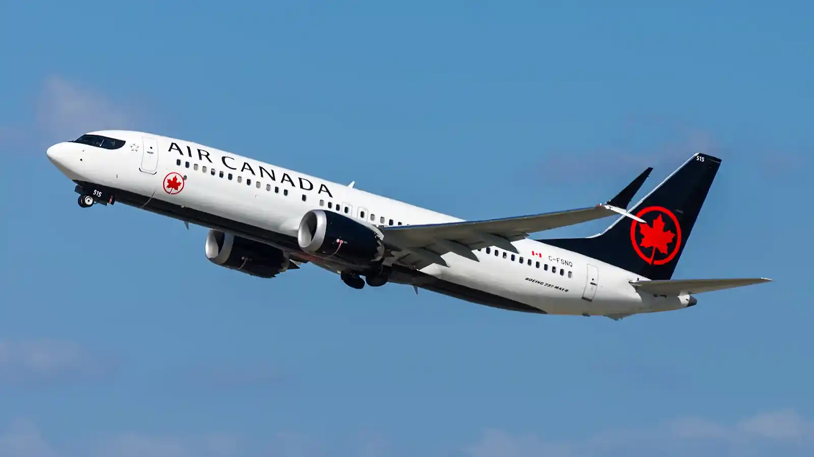 Boeing 737 MAX 8 operated by Air Canada.