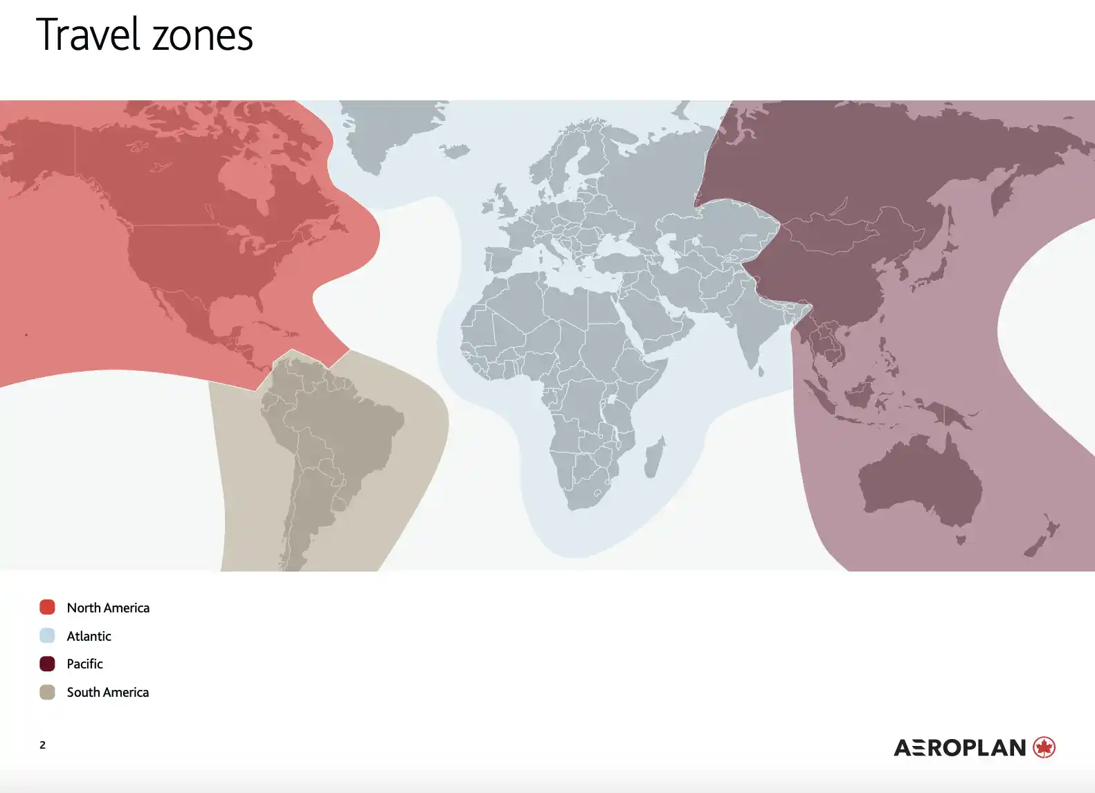 Air Canada Flight Award Regions.