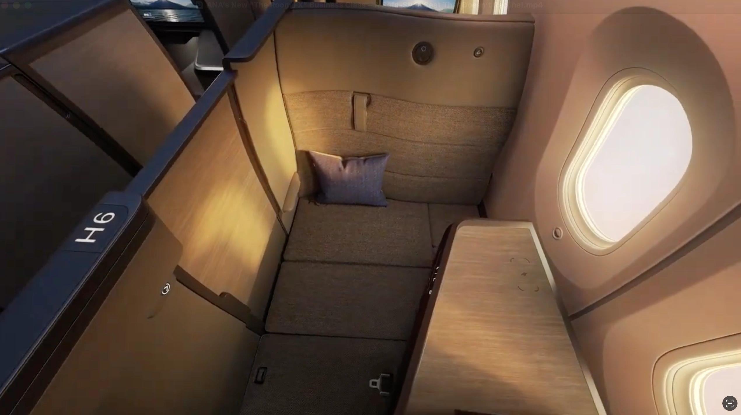 Interior view of ANA's new THE Room FX Business Class Cabin.
