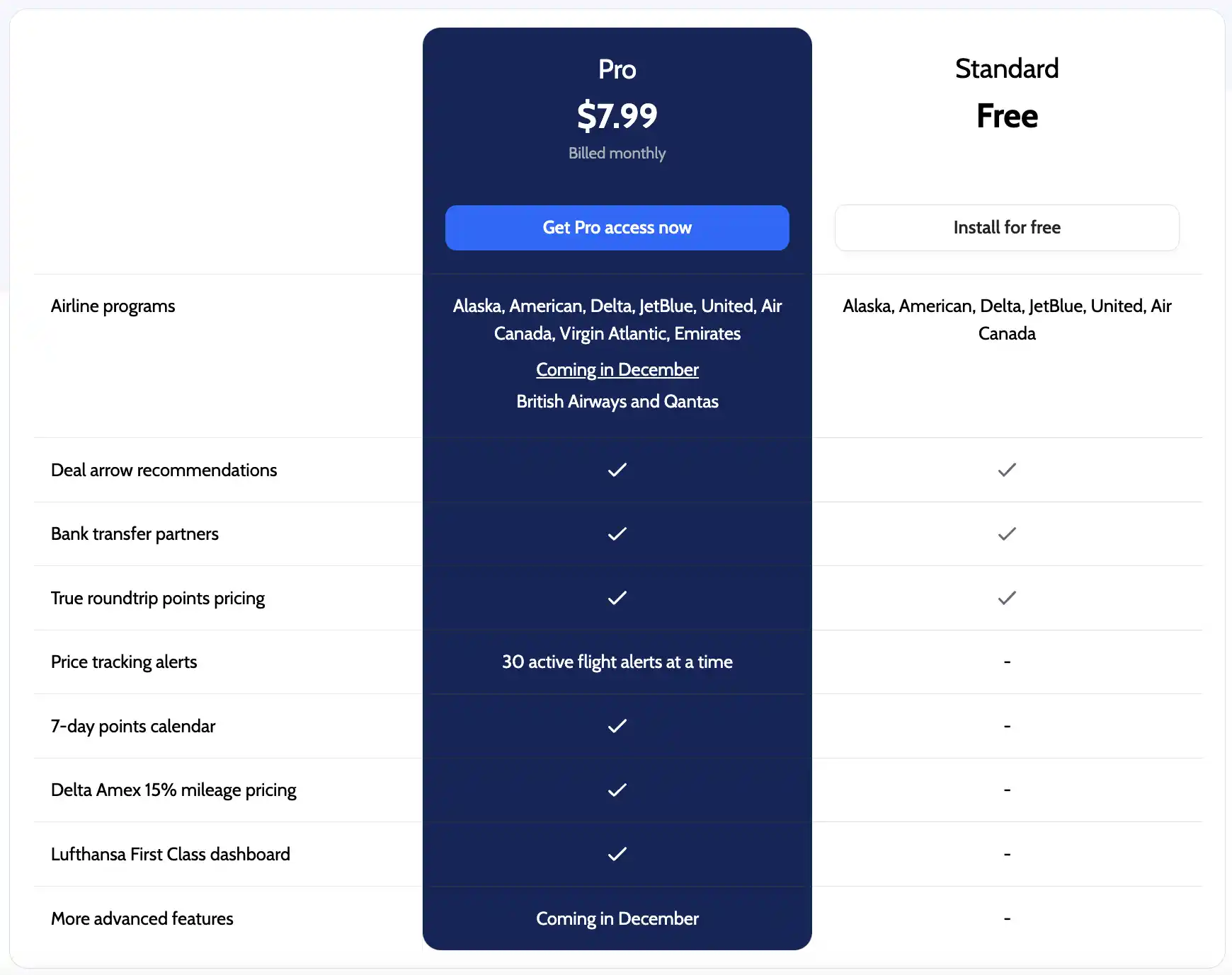 Points Path Pricing.