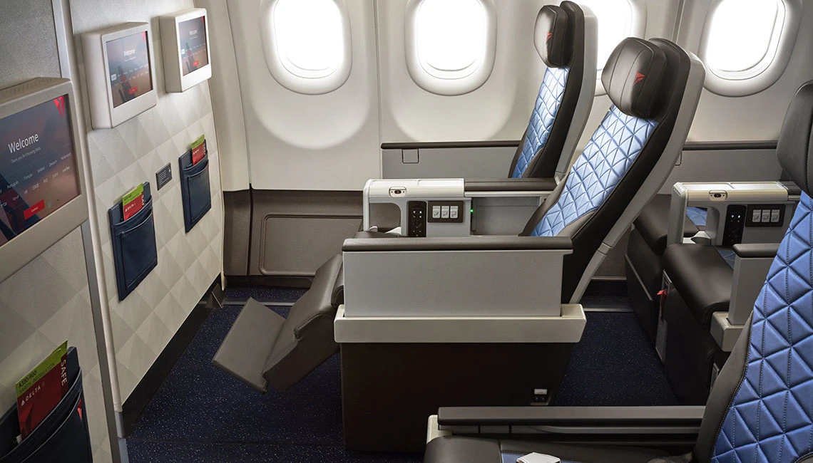 Book award flights on Delta Air Lines Premium Economy Class.