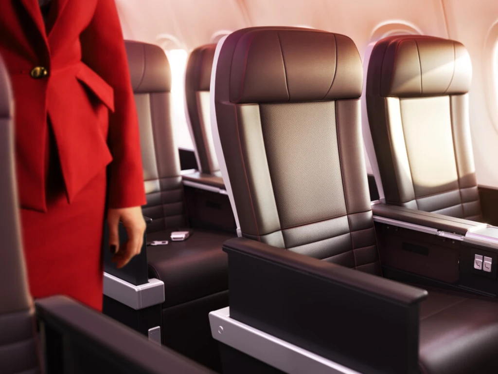 Book award flights on Virgin Altantic Premium Economy Class.