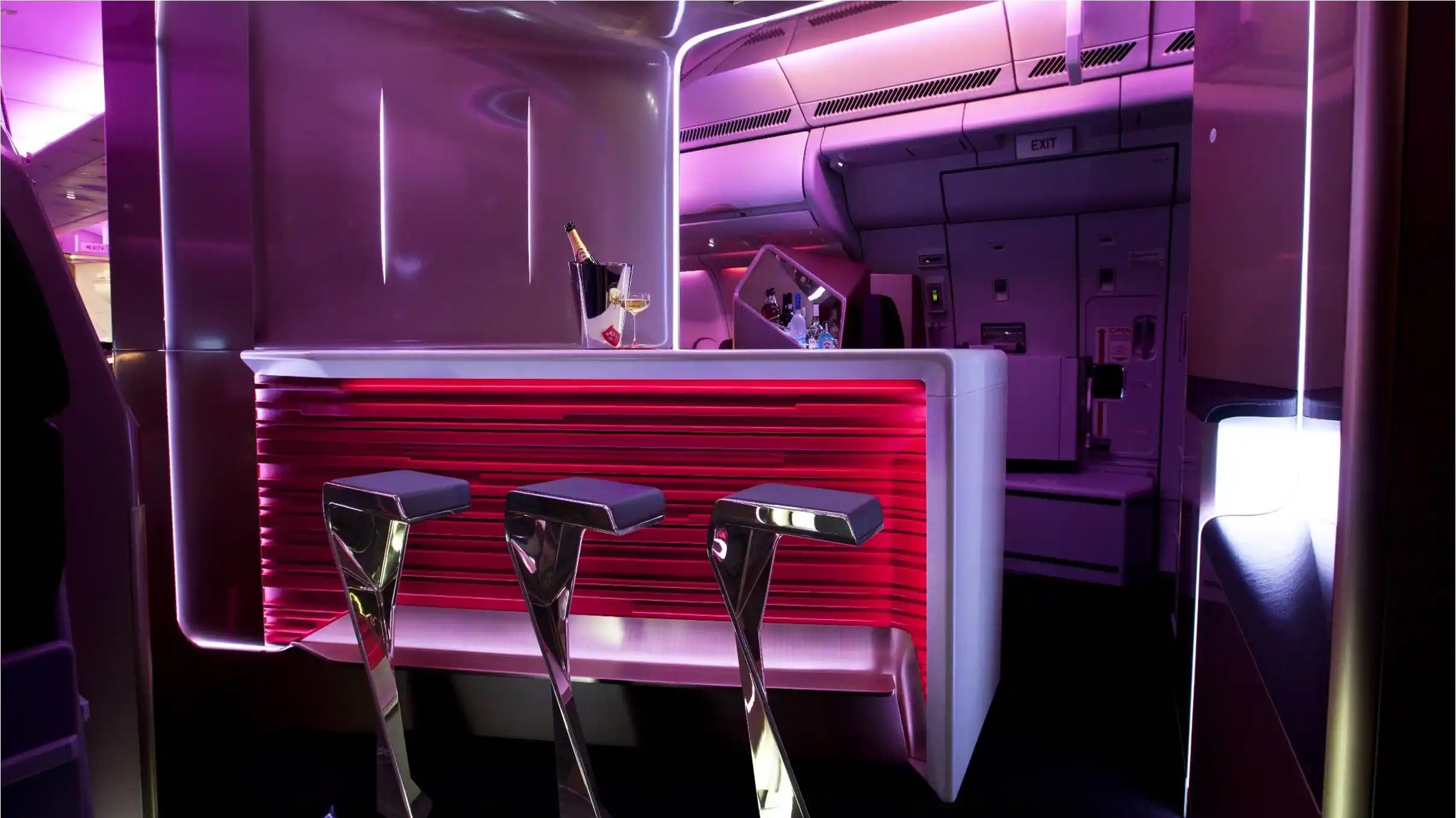 Virgin Atlantic Onboard bar (2024).