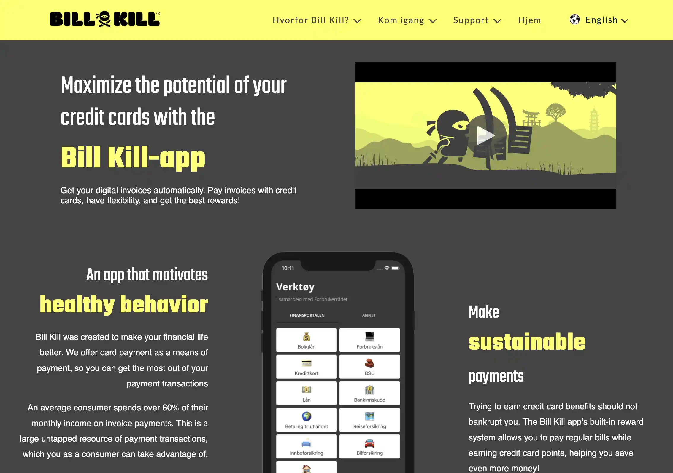 Bill Kill officially launches in Sweden. Get extra EuroBonus points by paying your invoices.