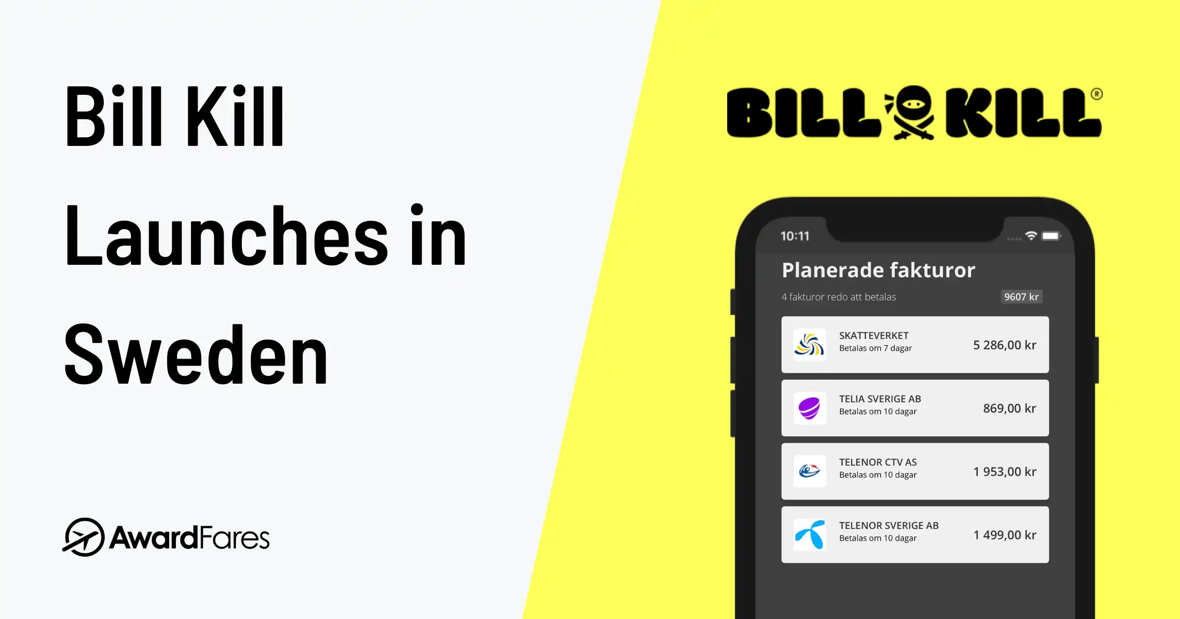 Cover image for Bill Kill Launches in Sweden: Pay Your Bills and Get Extra EuroBonus Points