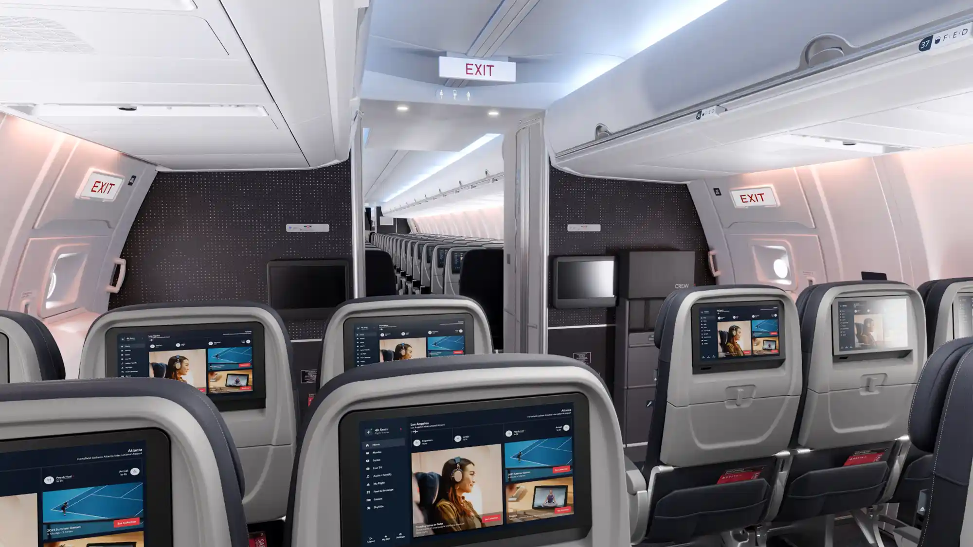 Delta Air Lines New Cabin Interios for 2025 (Economy)