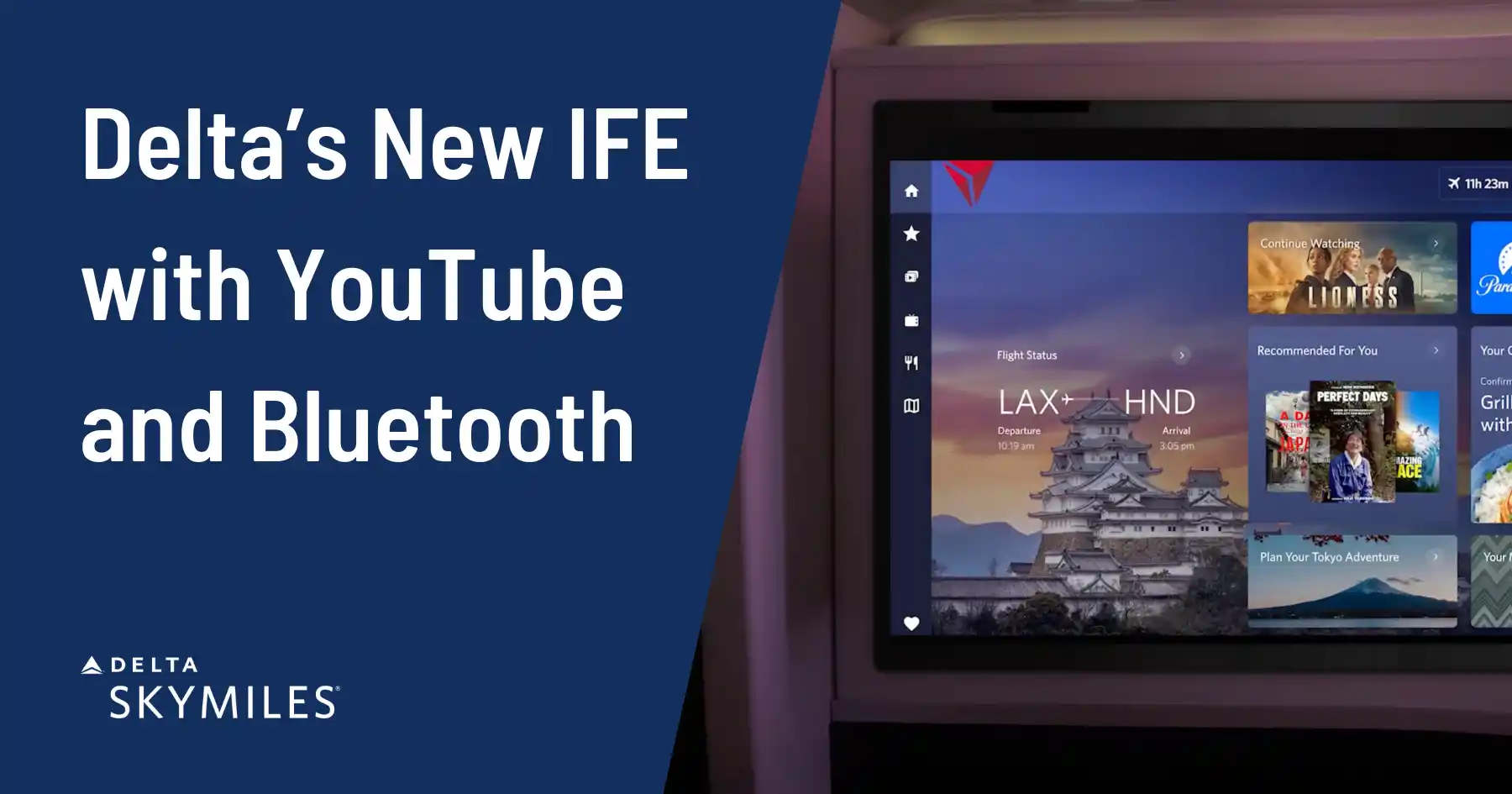 Cover image for Delta Announces New IFE with YouTube and Bluetooth