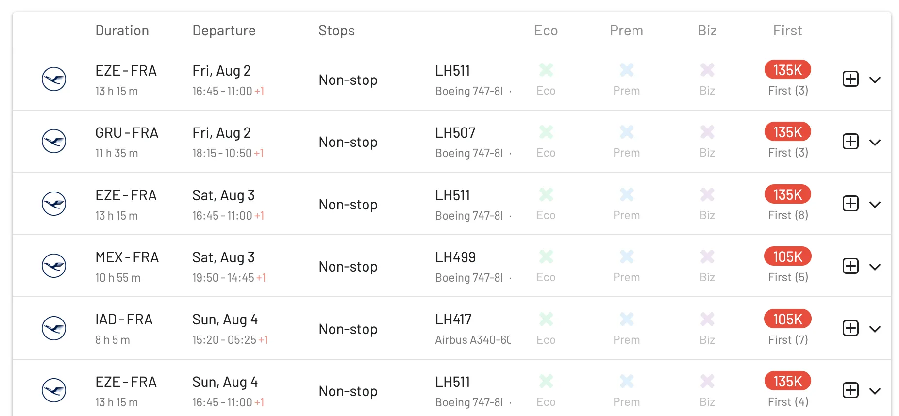 Book Lufthansa First Class using SAS EuroBonus Points.