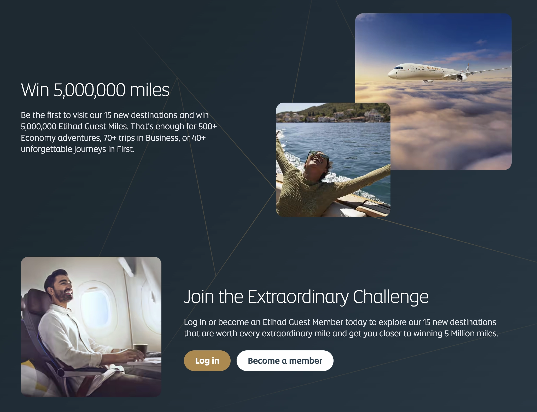 win 5 Million Miles with the Extraordinary Challenge by Etihad Guest.