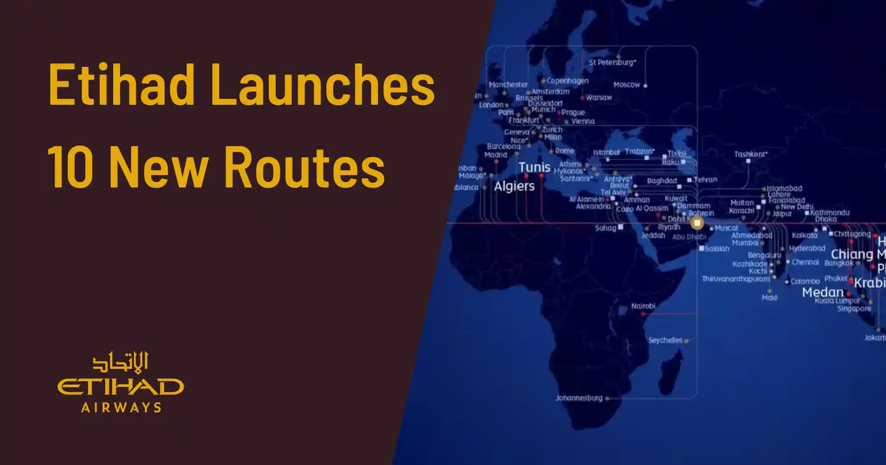 Cover image for Etihad Adds 10 New Routes For 2025