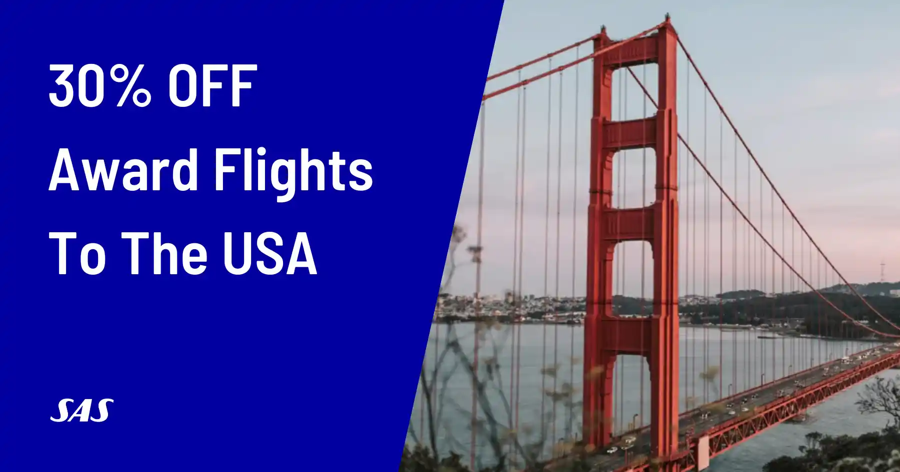 30% off EuroBonus award flights to the USA.