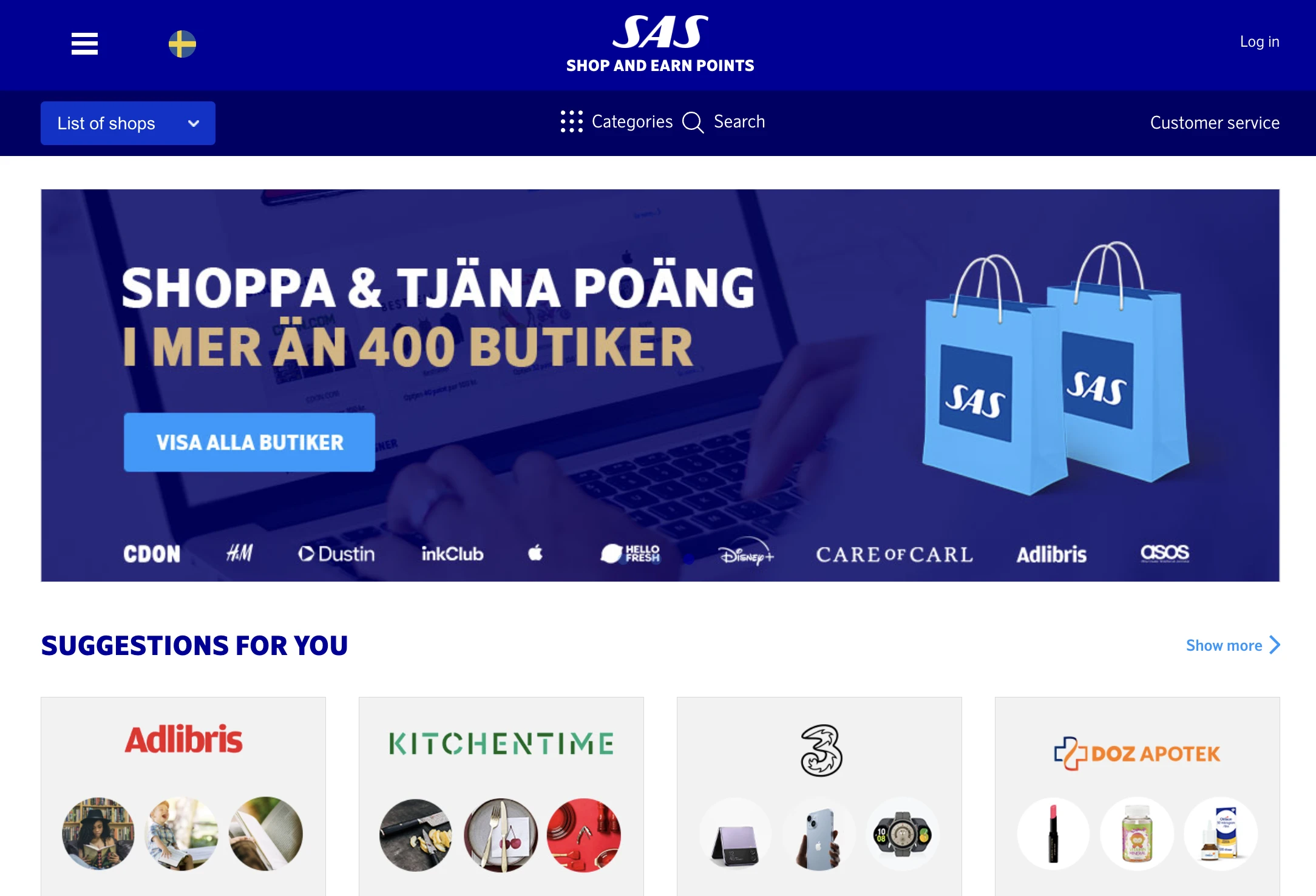 SAS Online Shopping Portal.