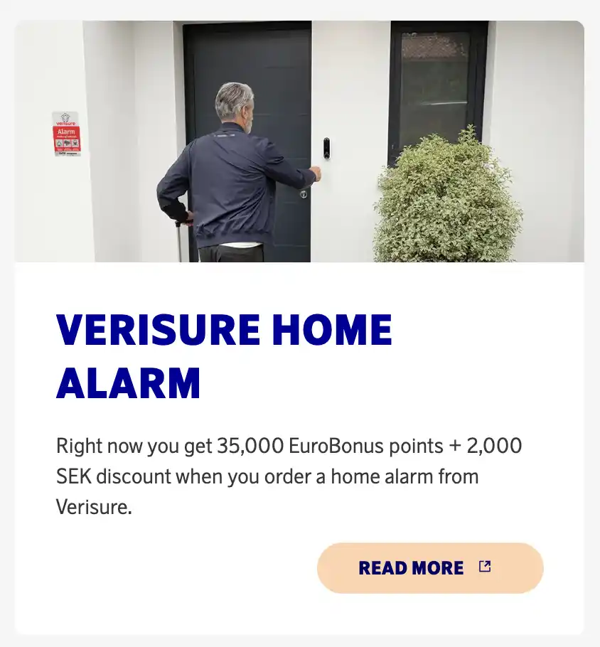 Get 35k EuroBonus points with Verisure