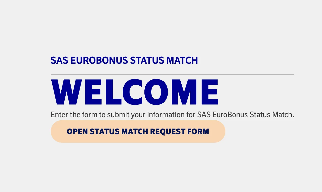 Match your status to SAS EuroBonus until August 30, 2024.