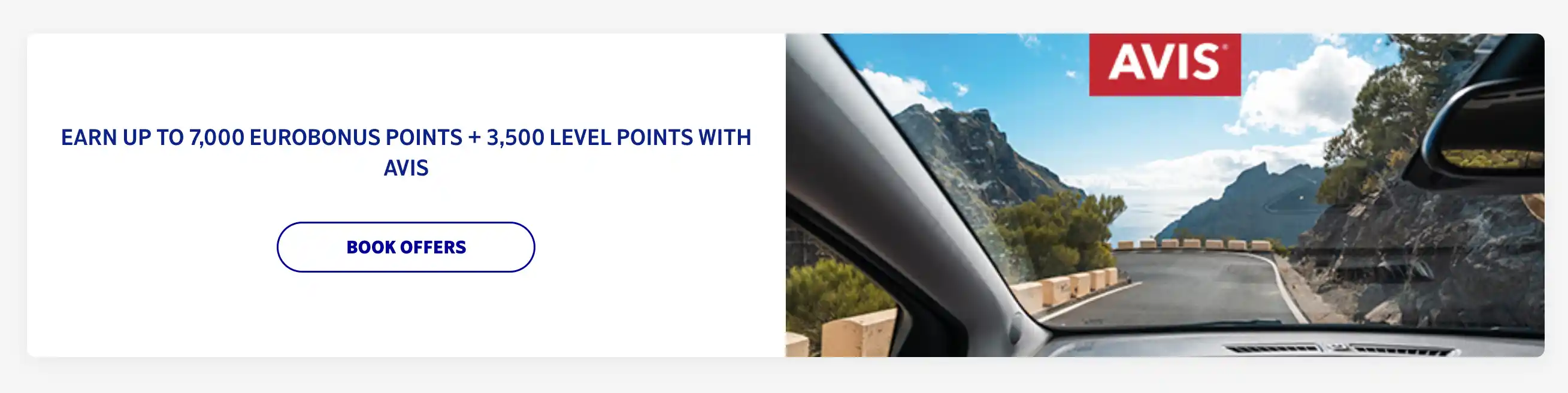 Earn up to 3500 status points with Avis and EuroBonus.