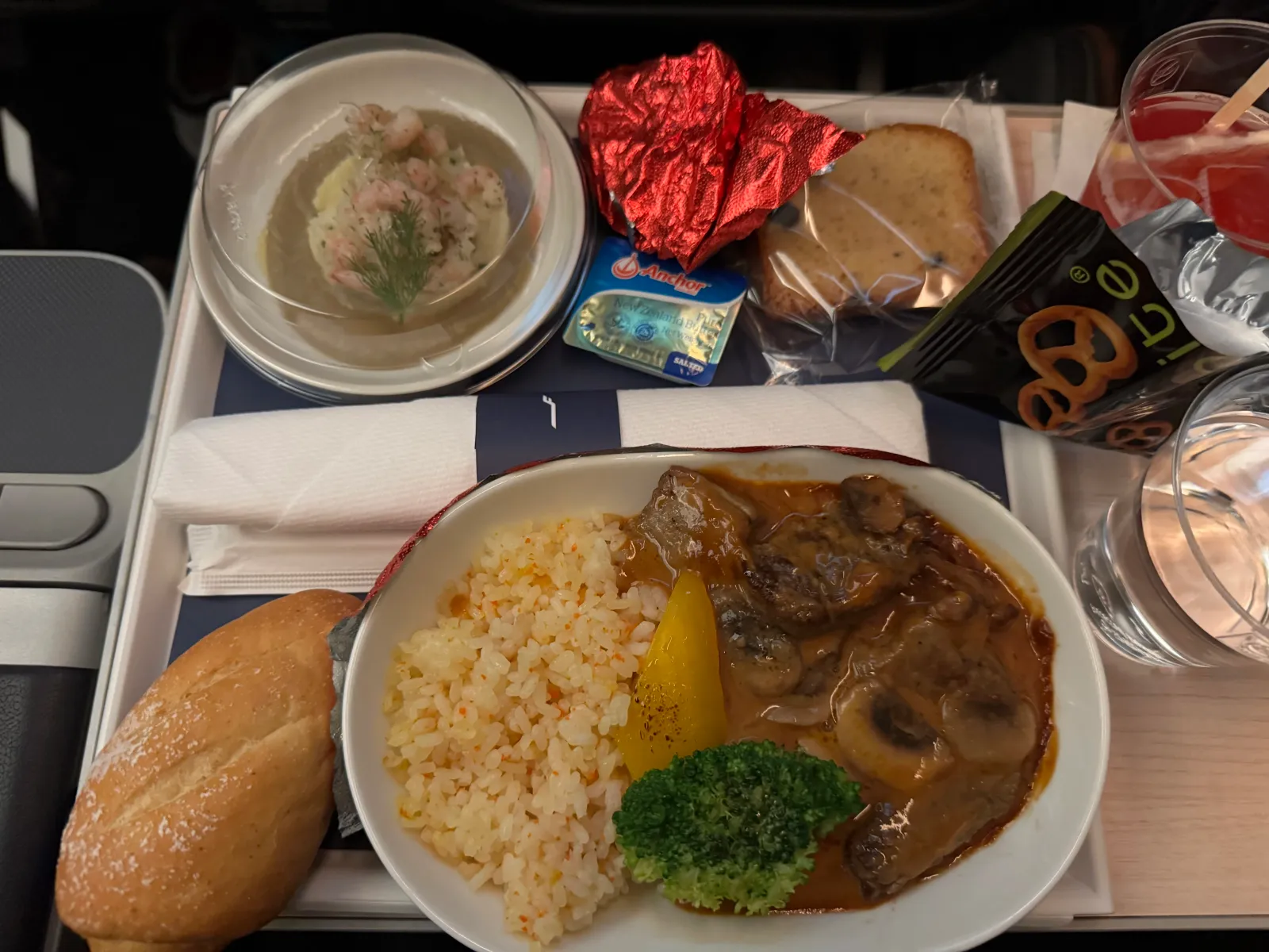 Finnair's A350-900 Premium Economy food