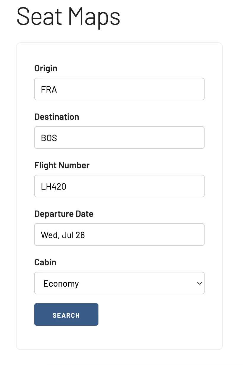 AwardFares Seat Map Tool.