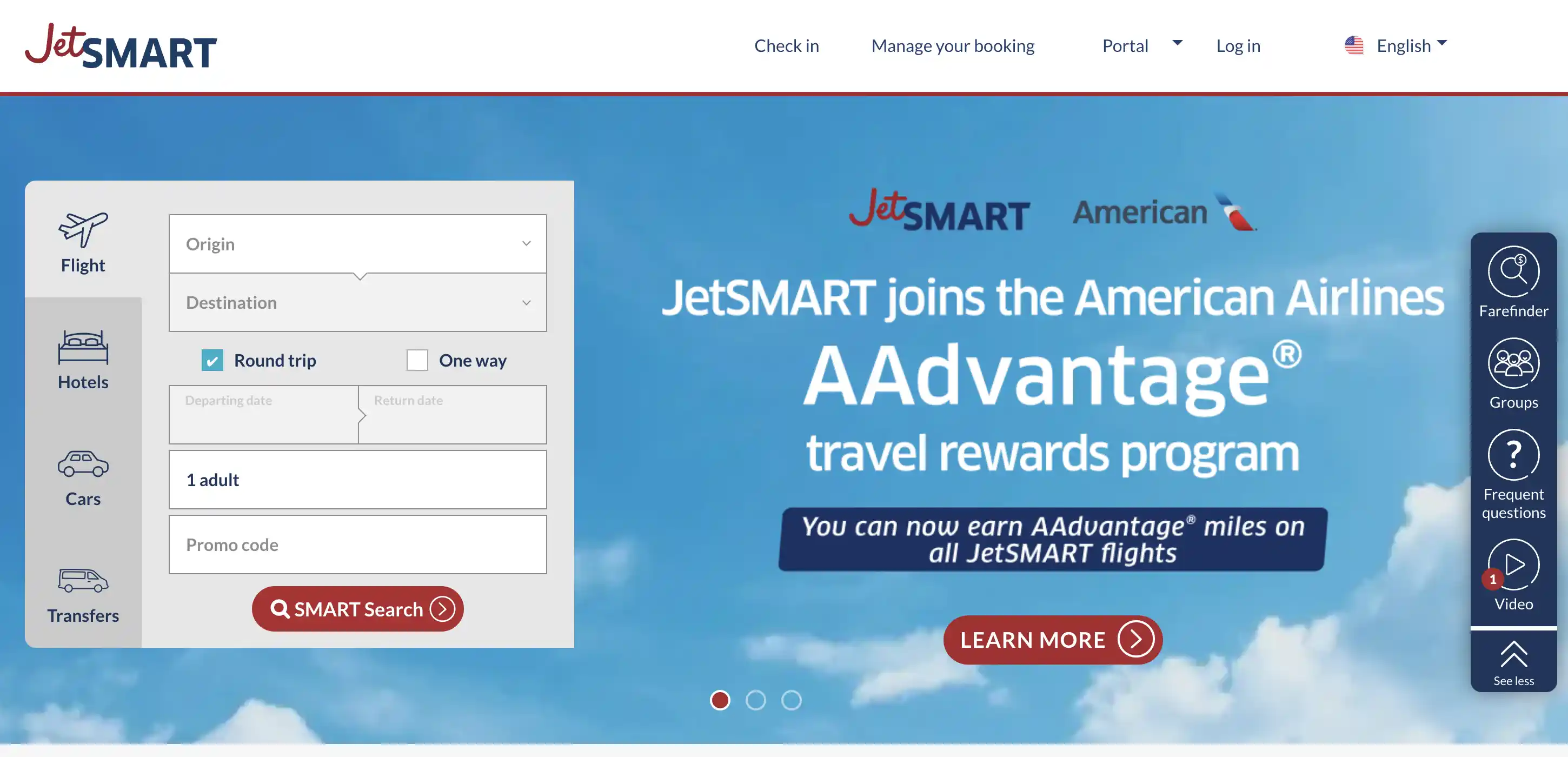 JetSMART joins the AAdvantage Program.