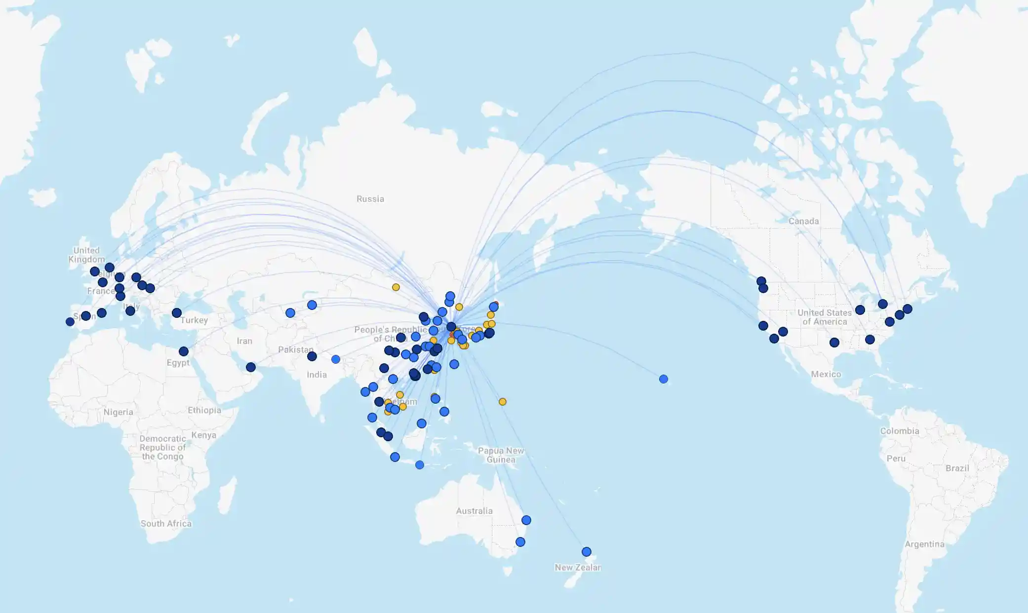 Korean Air and Asiana Airlines networks combined will be massive: optimized routes, frequencies and modern aircraft. (FlightConnections)