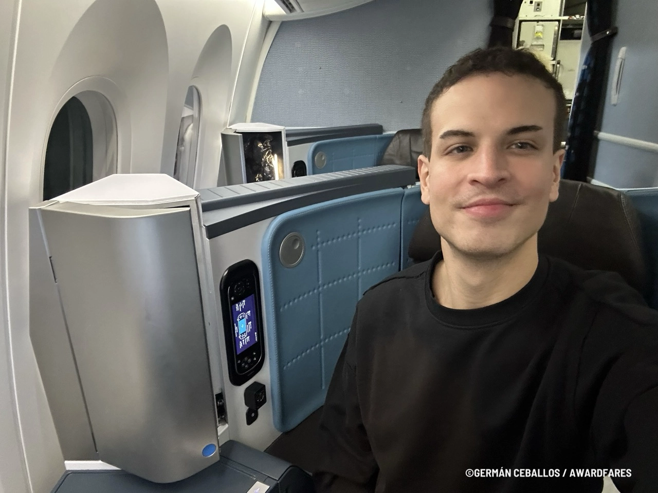 KLM 787-9 World Business Class: Buenos Aires to Santiago.