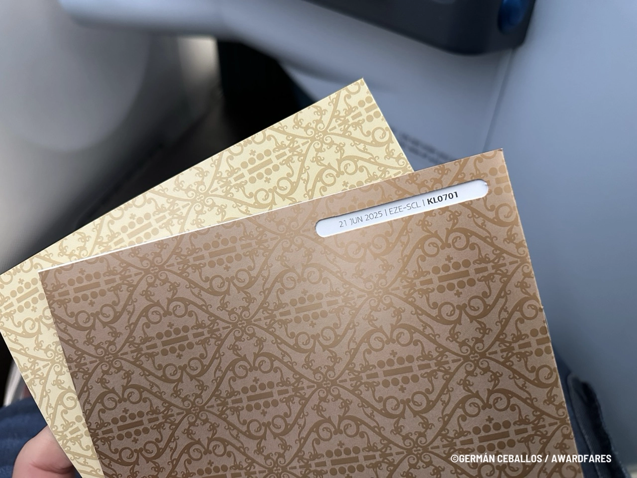 KLM 787-9 World Business Class: Buenos Aires to Santiago.