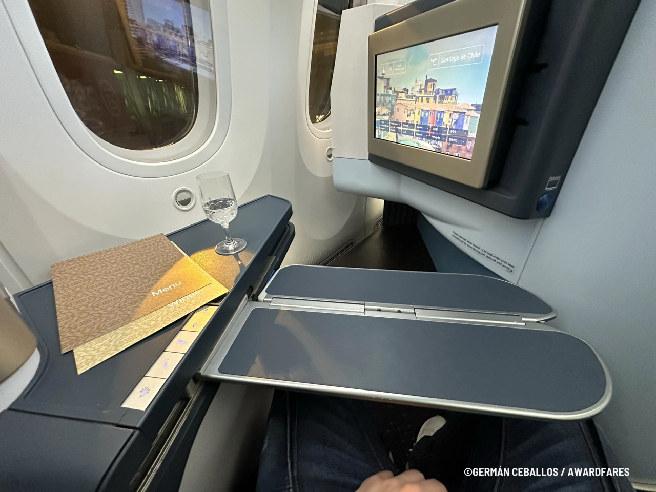 KLM 787-9 World Business Class: Buenos Aires to Santiago.