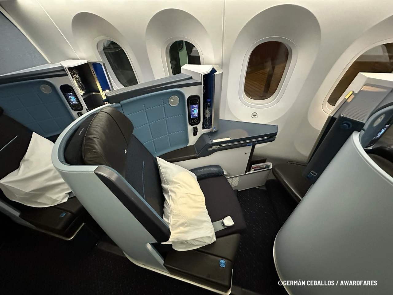 KLM 787-9 World Business Class: Buenos Aires to Santiago.