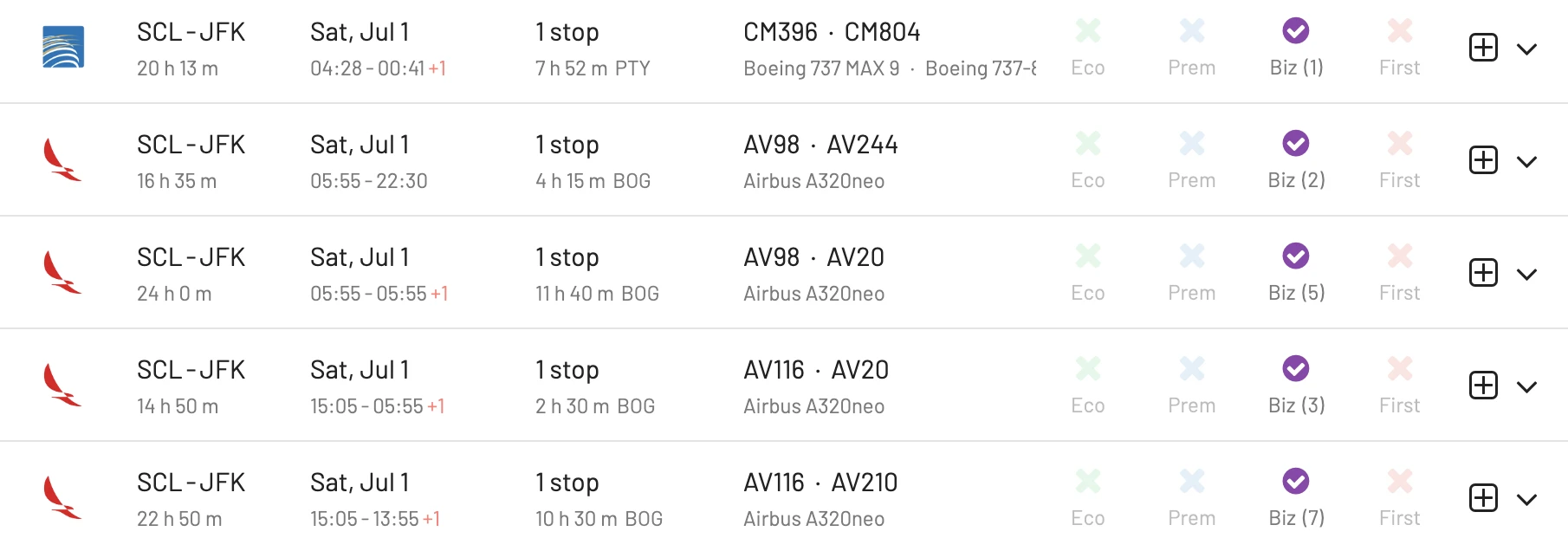 LifeMiles Sweet Spots: Santiago or Buenos Aires to New York (AwardFares).