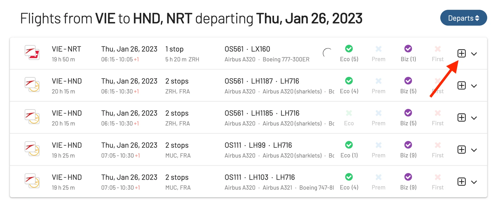 Working out married segments on award flights with AwardFares.