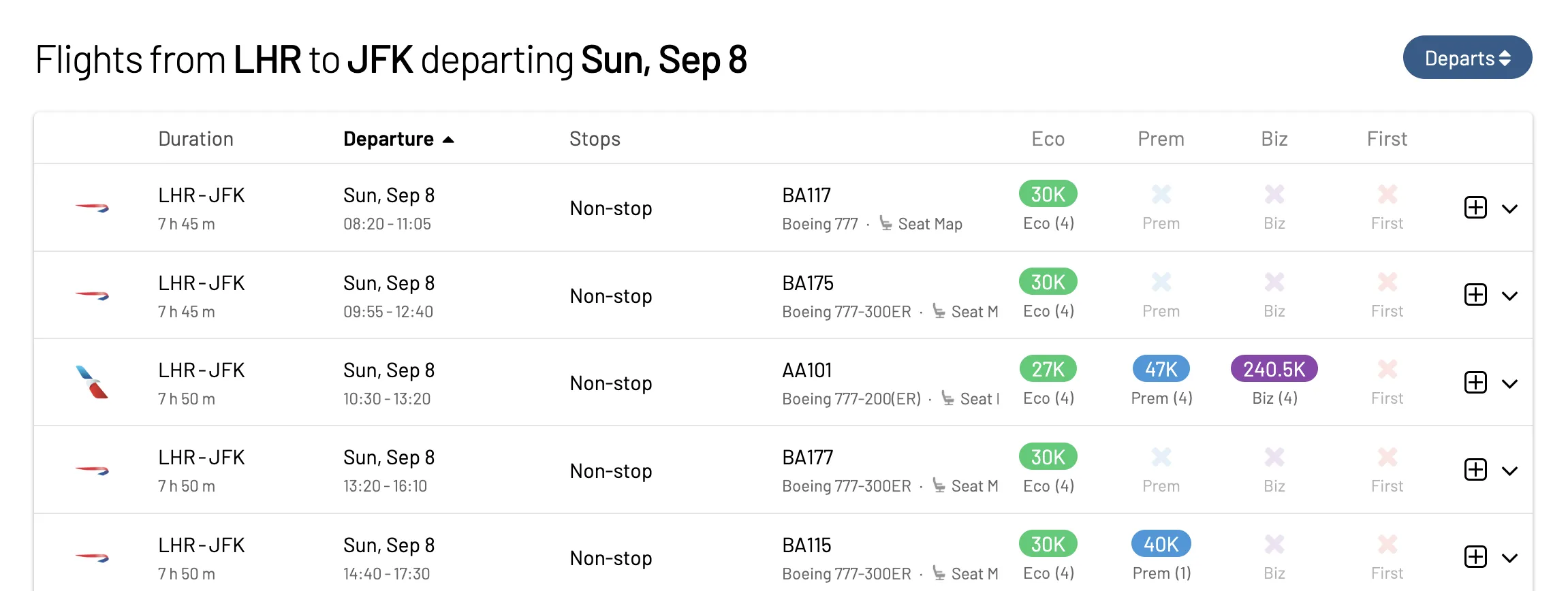 Building a round-the-world award flight with AwardFares.