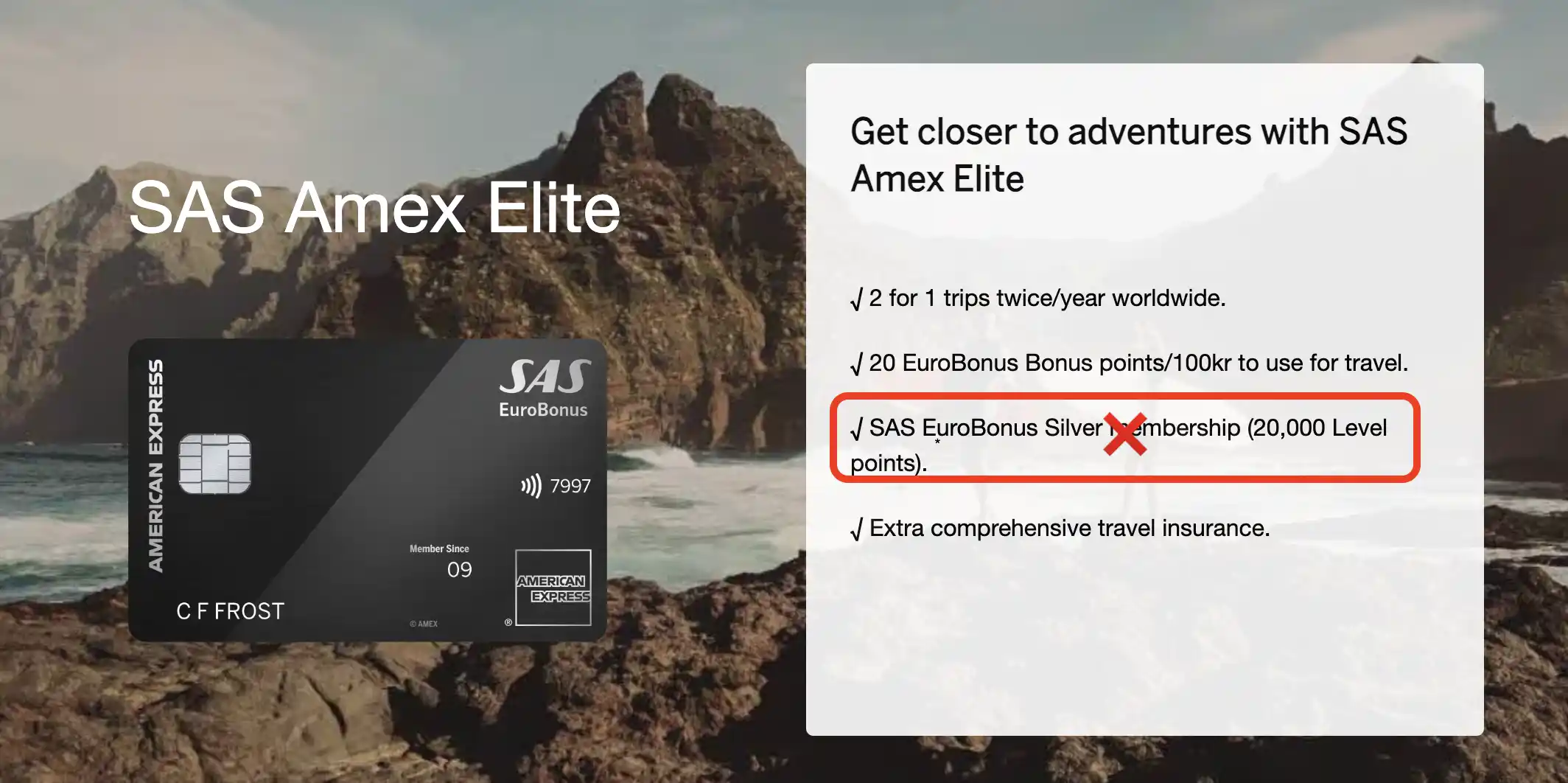 Starting April 1 2025, SAS Amex Elite members will earn 6 Level Points for every 100 SEK spent on your card, instead of receiving 20,000 Level Points annually.