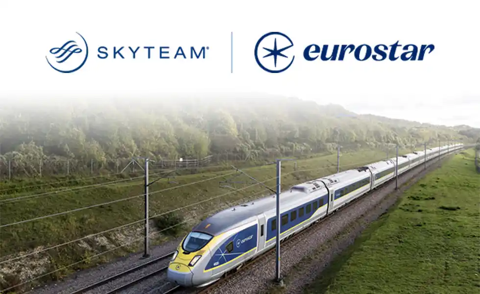 SkyTeam partners with EuroStar for enhanced intermodal travel in 2025.