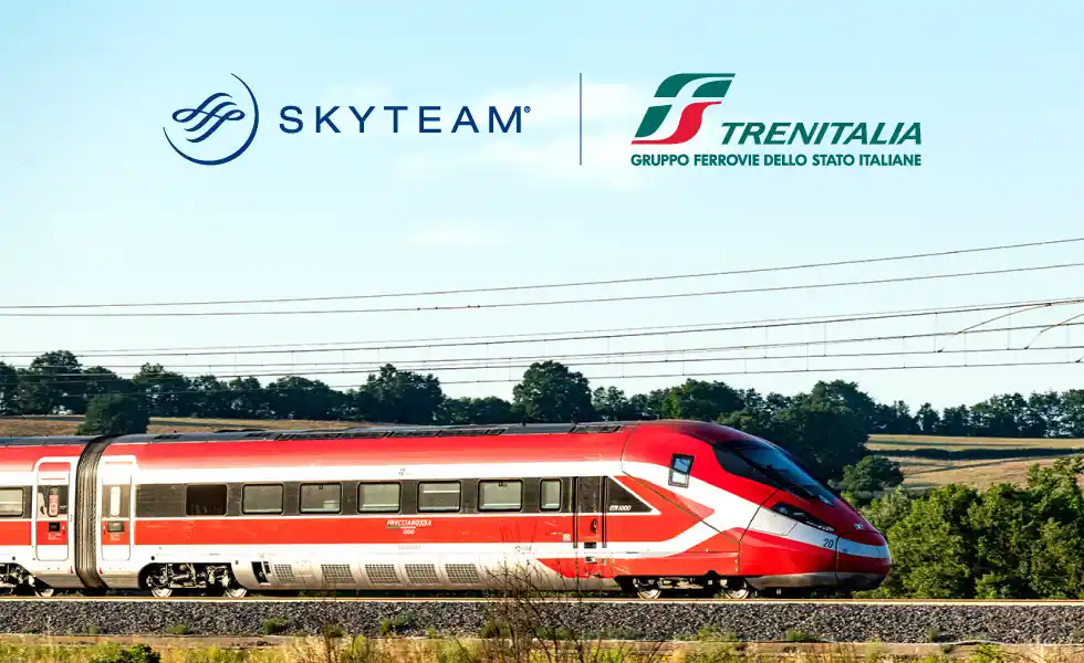 SkyTeam partners with Trenitalia for enhanced intermodal travel in 2025.