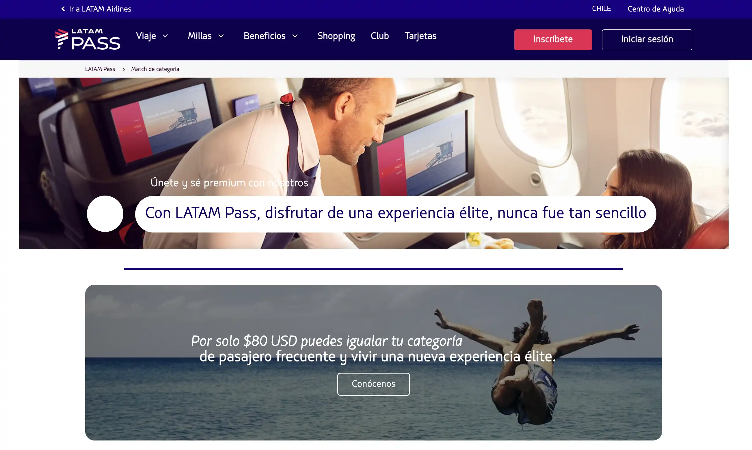 Ongoing LATAM Pass Status Match Offer.
