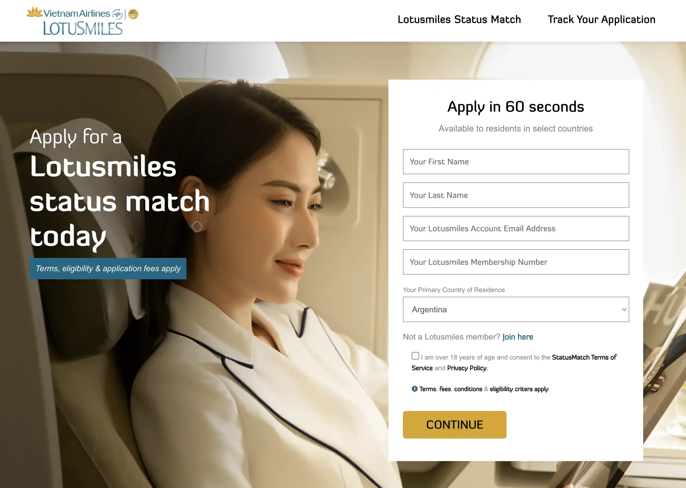 Ongoing Vietnam Airlines Status Match Offer.