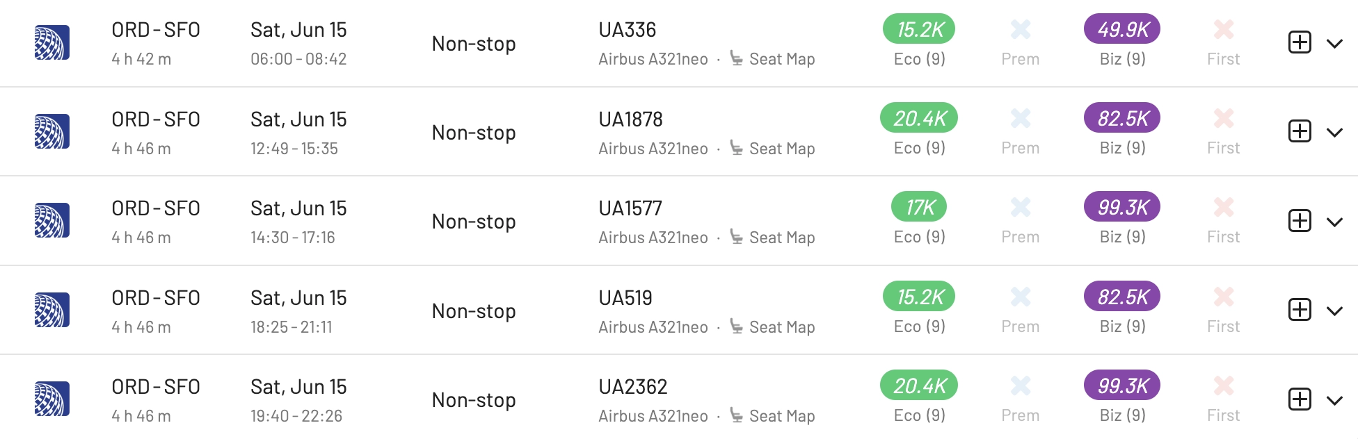 United A321neo Awards Available with MileagePlus.
