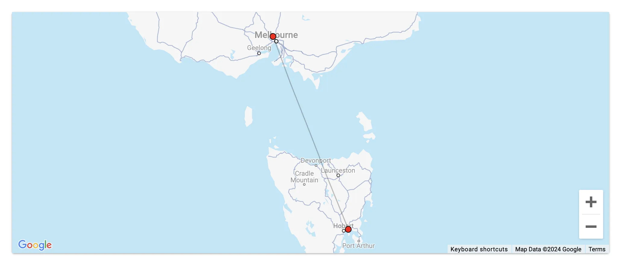 Melbourne to Hobart award flights with Virgin Australia Velocity Points.