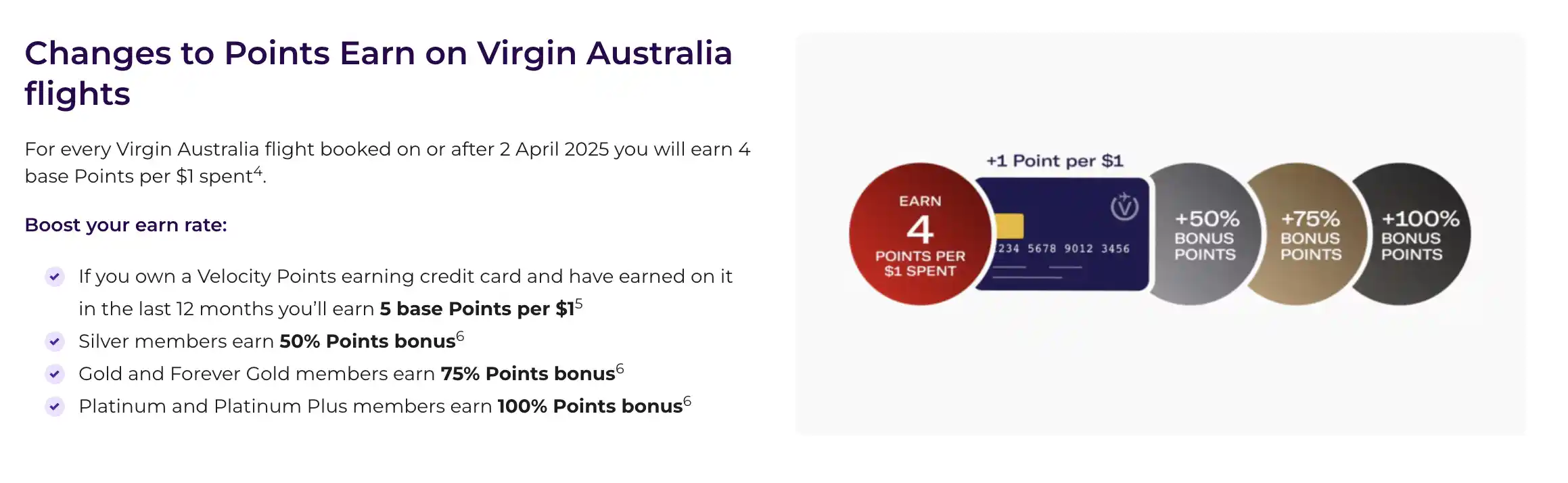 New earnings on Virgin Australia Velocity during 2025