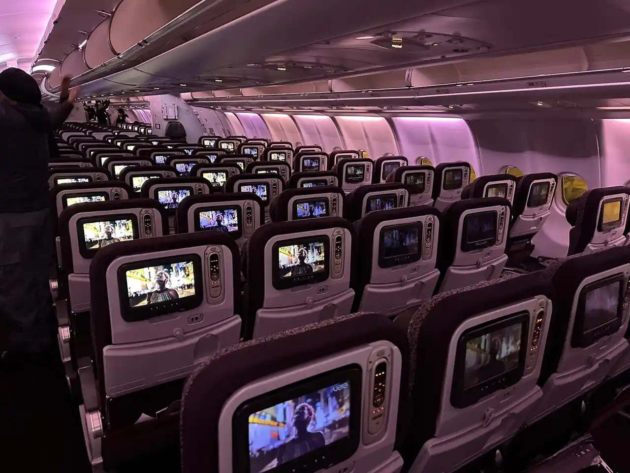 Virgin Airlines A330-300 Economy Class Cabin