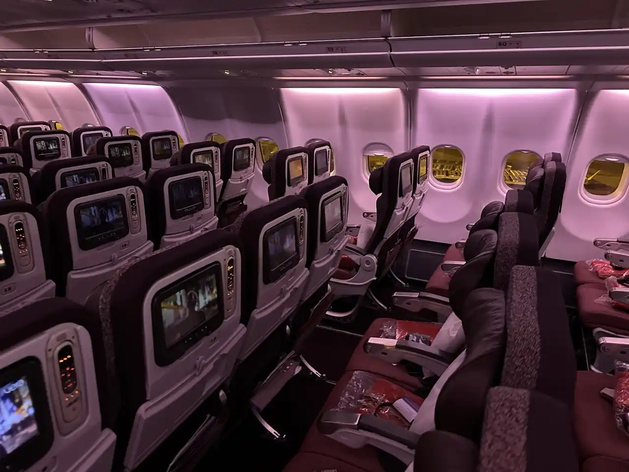 Virgin Airlines A330-300 Economy Class Cabin