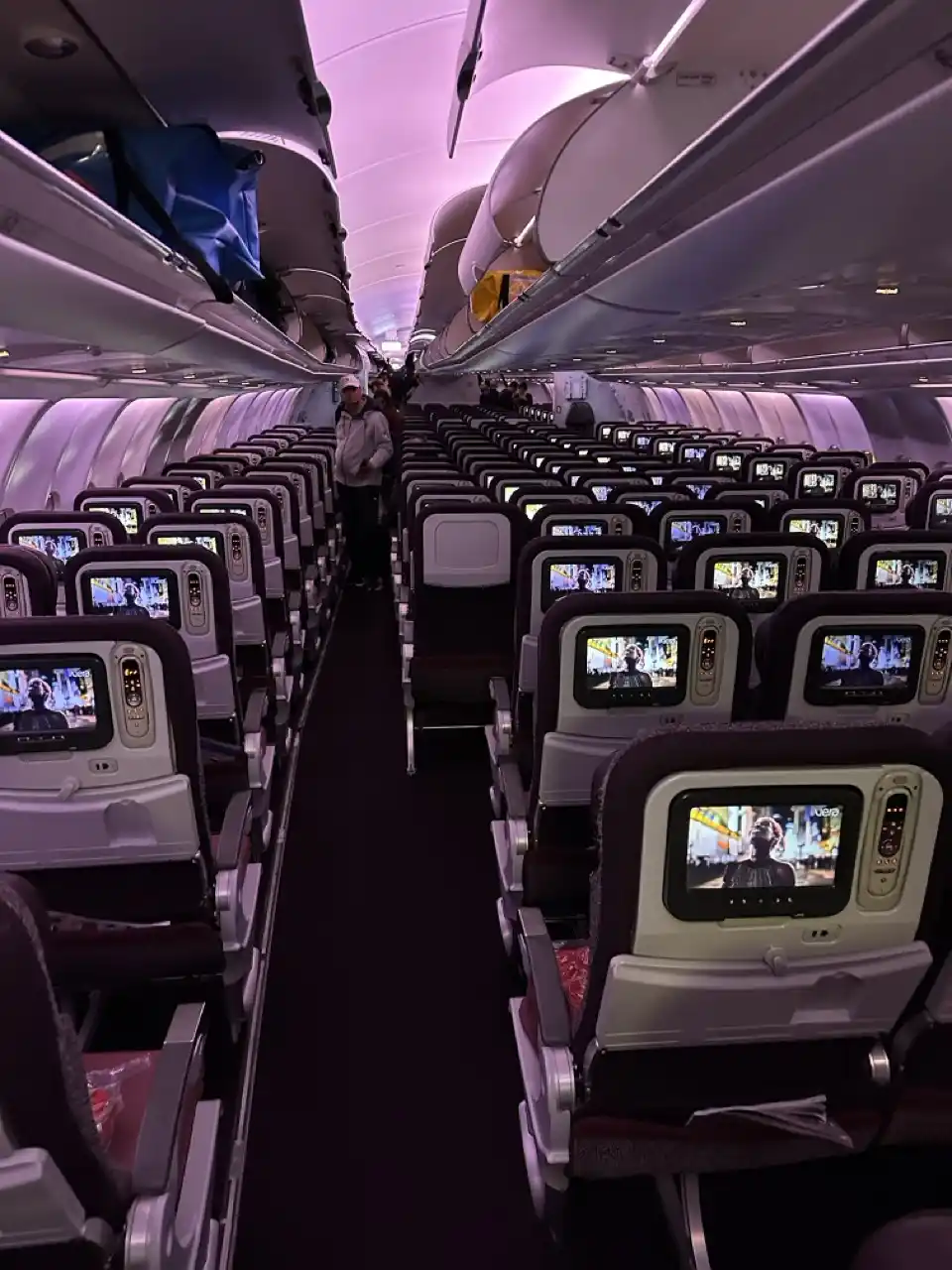 Virgin Airlines A330-300 Economy Class Cabin