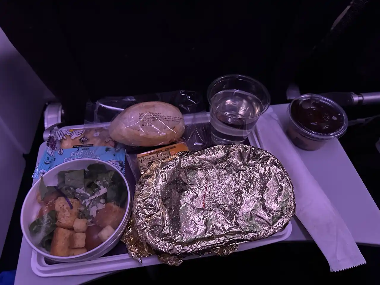 Virgin Airlines A330-300 Economy Class Dinner Service: Washington to London